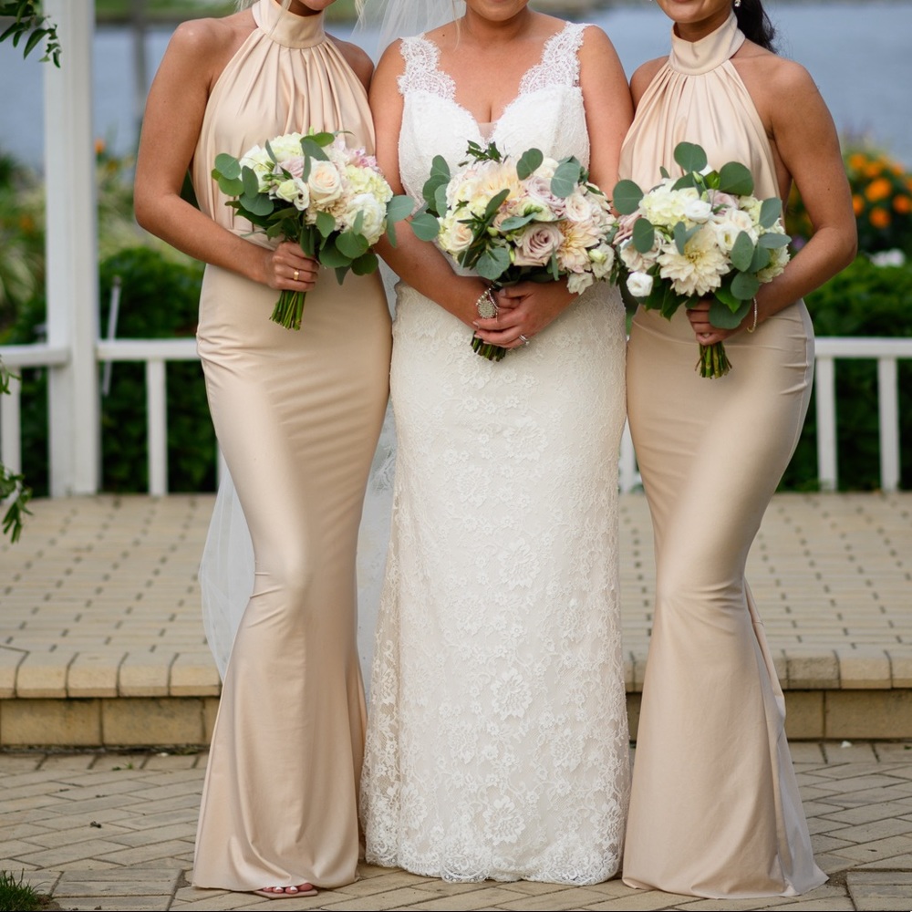 Portia and scarlet champagne gown
